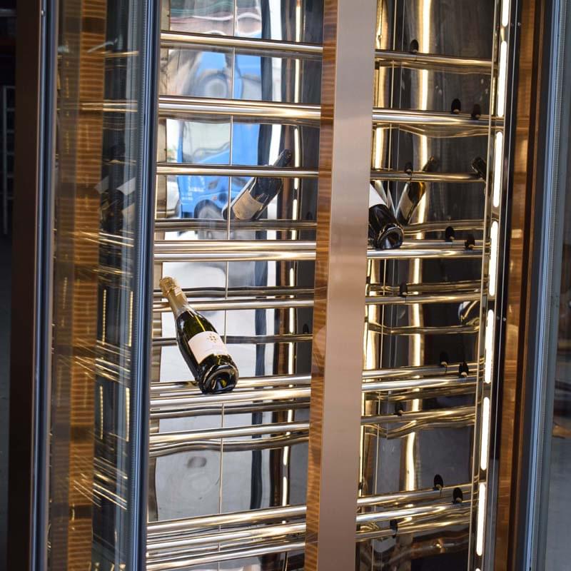 two glass door wine freezer