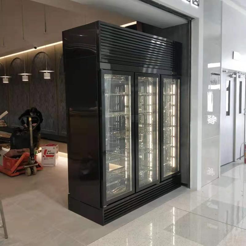  Black stainless steel beef display freezer