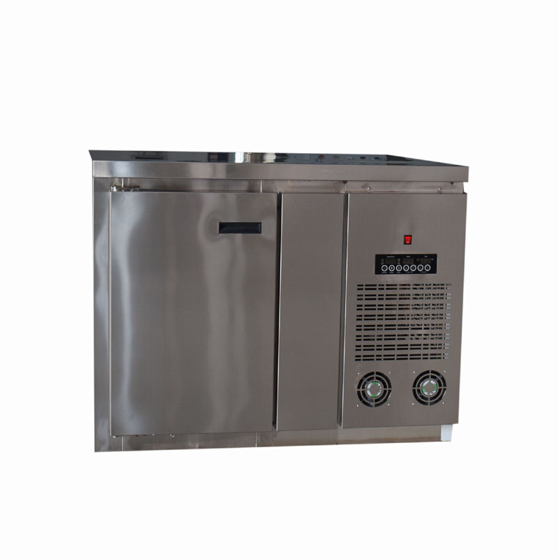 Small stainless steel freezer