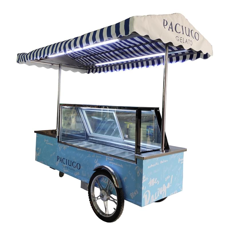 Portable ice cream freezer cart