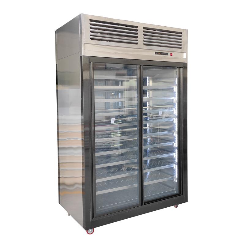 Double glass door display freezer