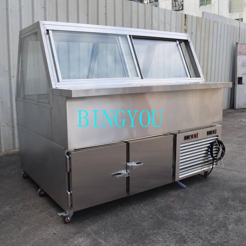 Customized glass door display freezer