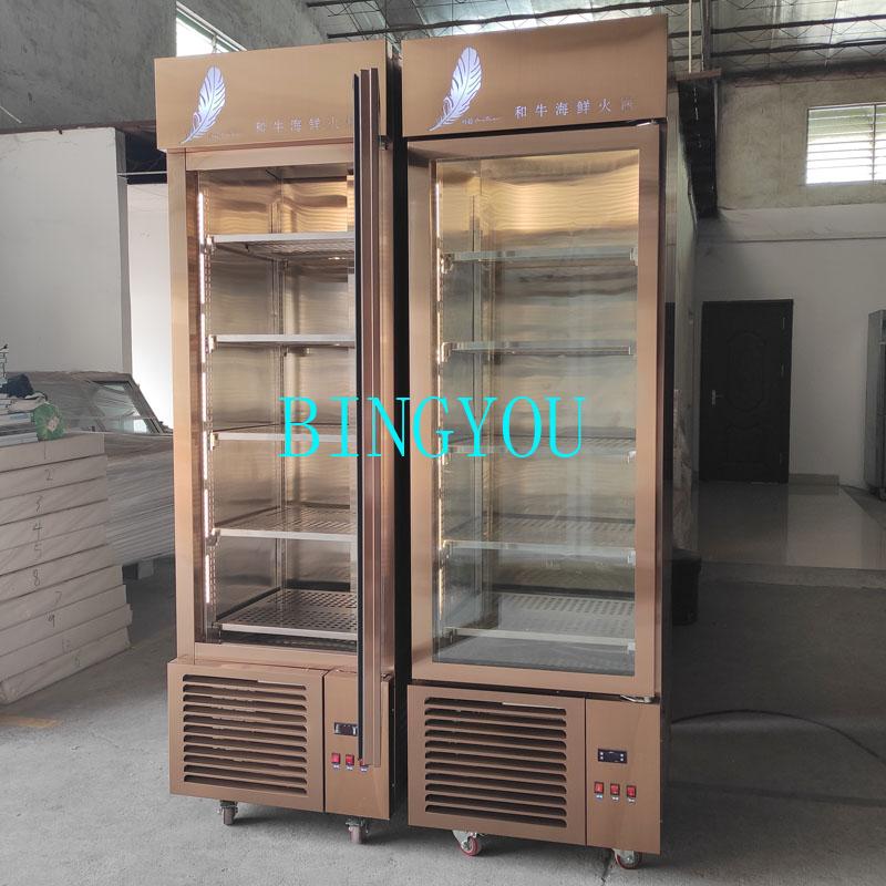 Meat buffet display refrigerator