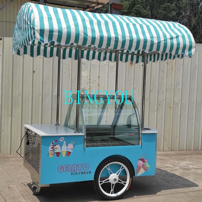 mobile ice cream display carts