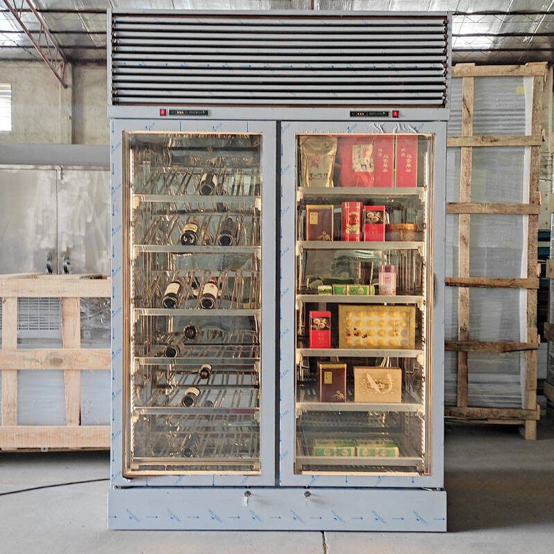 Customized wine and tea display freezer