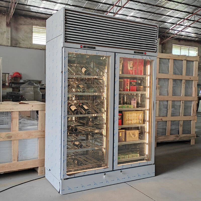 Dual temperature display cabinet
