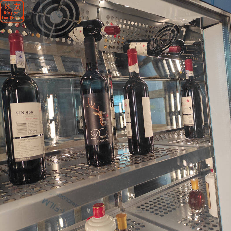 customized double-sided glass wine cabinet