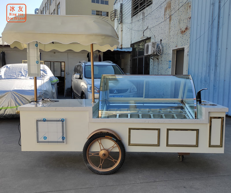 ice cream display cart