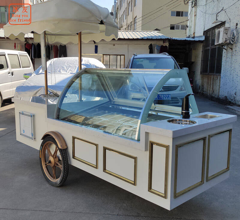 Customized ice cream push cart