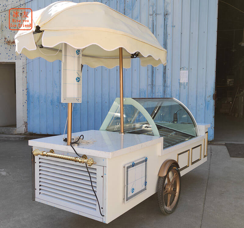 popsicle ice display cart