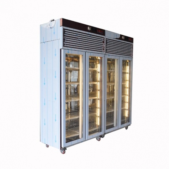 Meilleure vente de deux portes en or Rose en acier inoxydable de la viande de séchage affichage congélateur 
