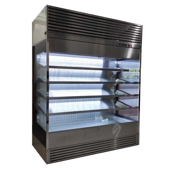 Direct d'usine Personnalisés en acier inoxydable alimentaire ouvert d'affichage congélateur 