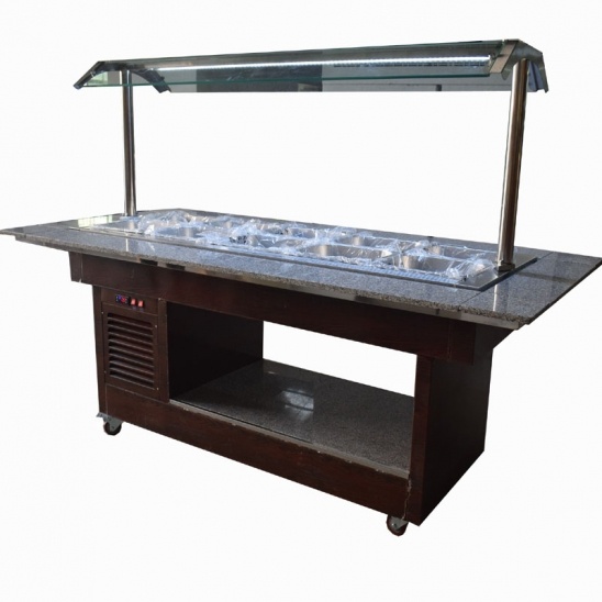 Usine direct Simple en acier inoxydable buffet froid de la table 