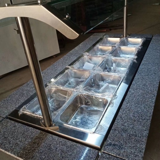Usine direct Simple en acier inoxydable buffet froid de la table 