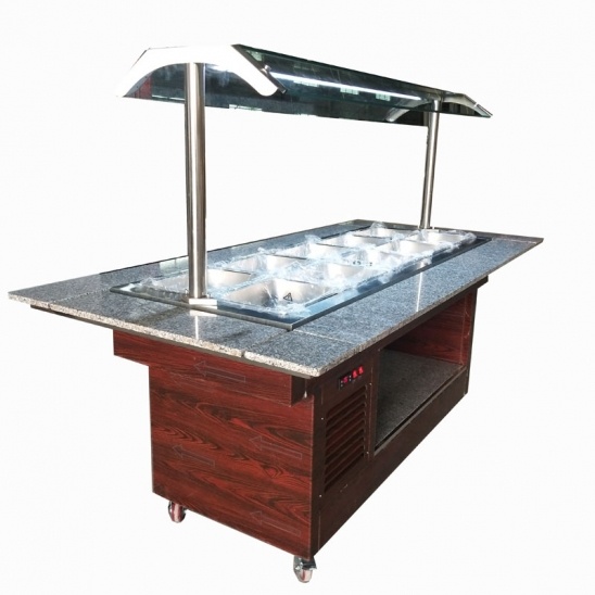 Usine direct Simple en acier inoxydable buffet froid de la table 