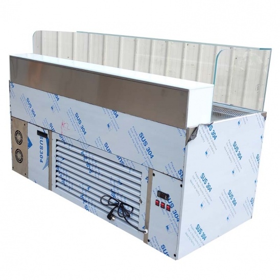 réfrigérateur alimentaire personnalisé à refroidissement par air en acier inoxydable 