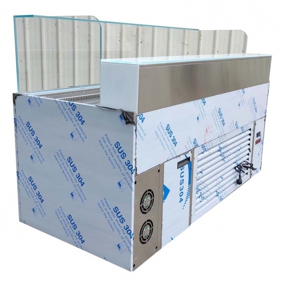 réfrigérateur alimentaire personnalisé à refroidissement par air en acier inoxydable 