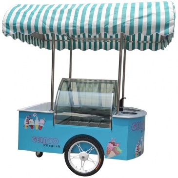 chariot d'affichage mobile de crème glacée
