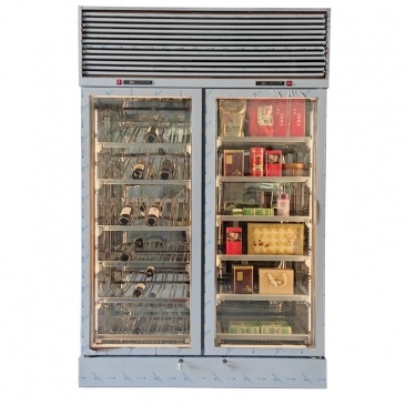 congélateur d'affichage de porte en verre