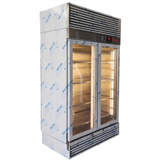 approvisionnement personnalisable vitrine à double porte vitrée pour bœuf sec 